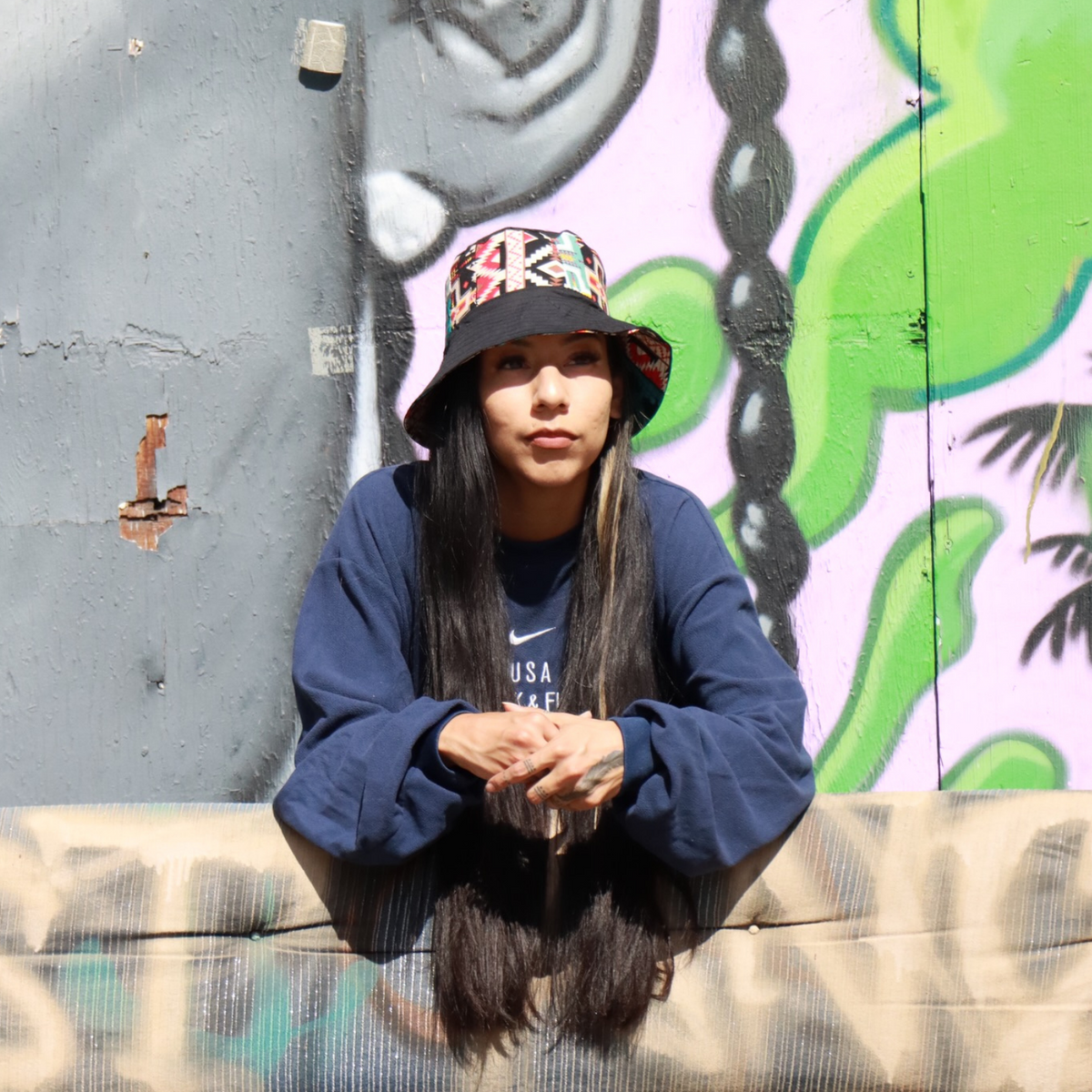 Reversible Bucket Hat Strip | Our Indigenous Traditions Clothing