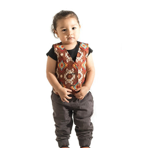 Brown Toddler Vest Vest Aboriginal, American Indian, black, boys, business, childrens, clothing, clothing line, comfort, comfortable, Cotton, culture, family, Fashion, first nation, hancrafte