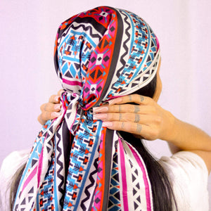Snowy Trail Regular Scarf Scarf accessories, clothing, comfortable, fabric, Fall, Fashion, Indian, Indigenous, Native, native american, oit, Our, Powwow, Style, Traditions, tribal, Winter, Wo
