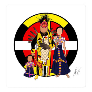 OIT Family Sticker  indigenous, jaxson nieto, johnny nieto, mayan, native brand, oit family, oit sticker, our indigenous, sitckers, sticker, stickers, traditions, tule river yokuts, yanessa n