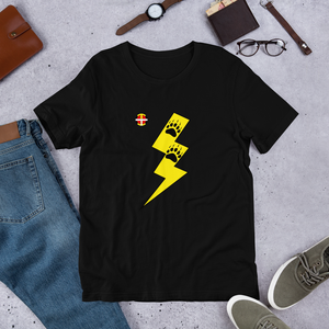 Y-Thunder Bear Paws Tee Y-Thunder Bear Paws Tee bear, comfortable, Cotton, Fall, Fashion, Indian, Indigenous, Men, Mens, Native, oit, Our, paws, Powwow, Shirt, Spring, Style, Throw over, top,