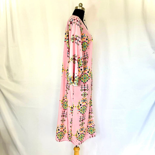 Pink Long Throw Over by Indigenous Traditions: Handcrafted, vibrant pink layer blending cultural heritage, modern style, and sustainable fashion.