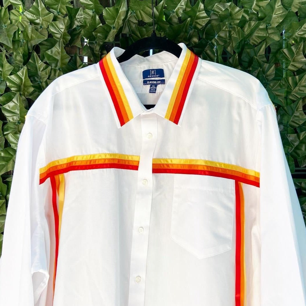 Fire Color White Ribbon Shirt Fire Color White Ribbon Shirt