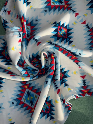 White Diamond Stars Mini Scarf - Our Indigenous Traditions 