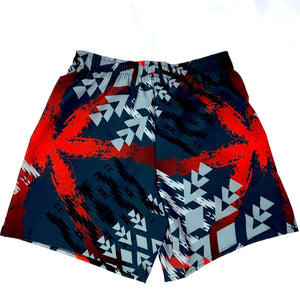 Men's Shadow-Arrows Athletic Long Shorts - Our Indigenous Traditions 