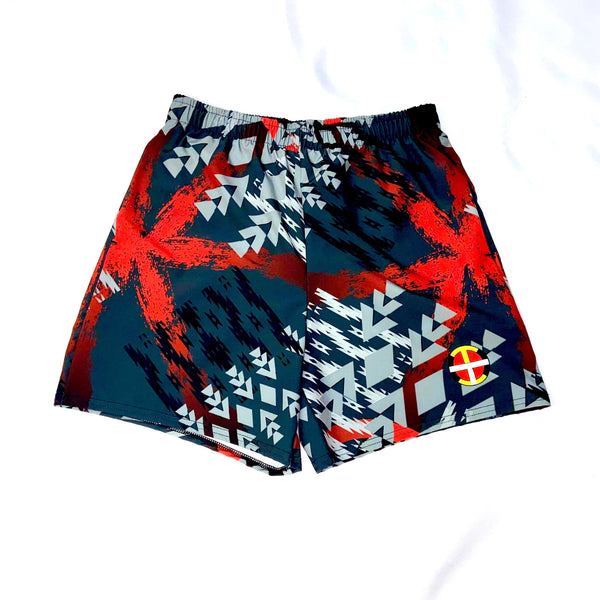 Men's Shadow-Arrows Athletic Long Shorts - Our Indigenous Traditions 