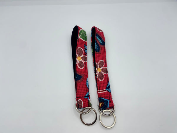 Wristlet Keychain with repurposed fabric - Our Indigenous Traditions 