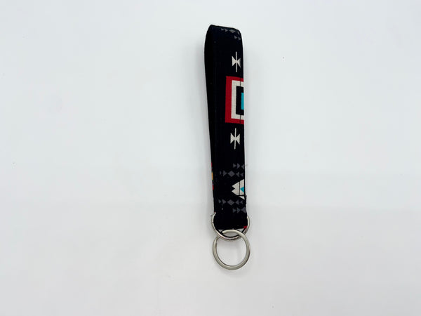 Wristlet Keychain with repurposed fabric - Our Indigenous Traditions 