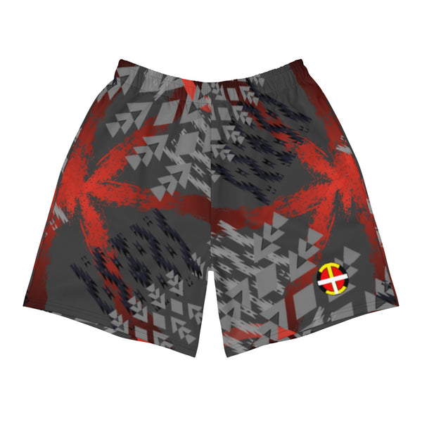 Men's Shadow-Arrows Athletic Long Shorts Shorts Aboriginal, american, American Indian, basketball, beach, business, canada, clothing, clothing line, college, comfort, comfortable, comfy, cool
