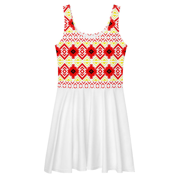 Sun Arrow Skater Dress dress Aboriginal, American Indian, business, clothing, clothing line, comfortable, dress, Elastic, Fashion, favorite, first, first nation, fit, fitted, flowy, formal, I