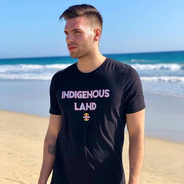 Indigenous Land Tee (W Print) T-Shirt america, black, canada, discount, Fashion, favorite, indian, indigenous, land, maga, native, native american, nativo, oit, oit warrior, oitclothing, our,