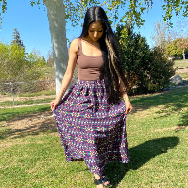 Tracy Maxi Skirt Dresses Aboriginal, accessories, American Indian, clothing, clothing line, comfortable, Cotton, fabric, Fashion, first nation, hancrafted, hand wash, handcrafted, handmade, I
