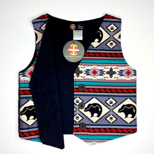 Grey Bear Toddler Vest Vest Aboriginal, American Indian, black, boys, business, childrens, clothing, clothing line, comfort, comfortable, Cotton, culture, family, Fashion, first nation, hancr
