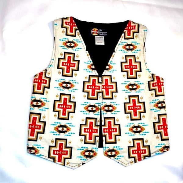 White Youth Vest Youth Vest Blue, boys, comfortable, Cotton, Fall, Fashion, Indian, Indigenous, indigenous unity, Men, Mens, Native, oit, Our, Powwow, Shirt, Spring, Style, toddler, Tradition