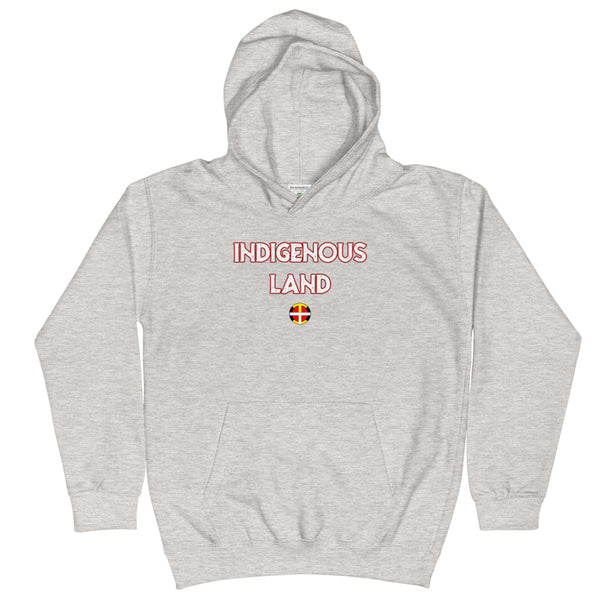 Kids Indigenous Land Hoodie  american indian, first nation, indigenous, indigenous land, land, native brand, rez, tribal, unity - Our Indigenous Traditions Clothing Brand