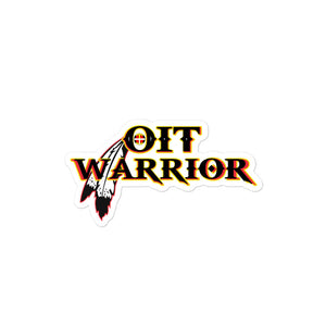 OIT Warrior Sticker  oit sticker, our indigenous, our indigenous traditions, sticker, stickers, warrior - Our Indigenous Traditions Clothing Brand