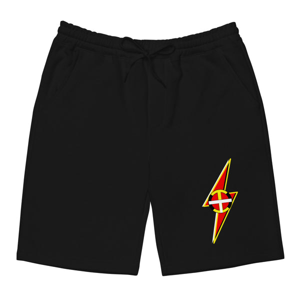 OIT-Lightning Men's fleece shorts shorts Aboriginal, accessories, accessory, basketball, black, business, comfortable, comfy, cool, Cotton, Fall, Fashion, favorite, first, first nation, fit, 