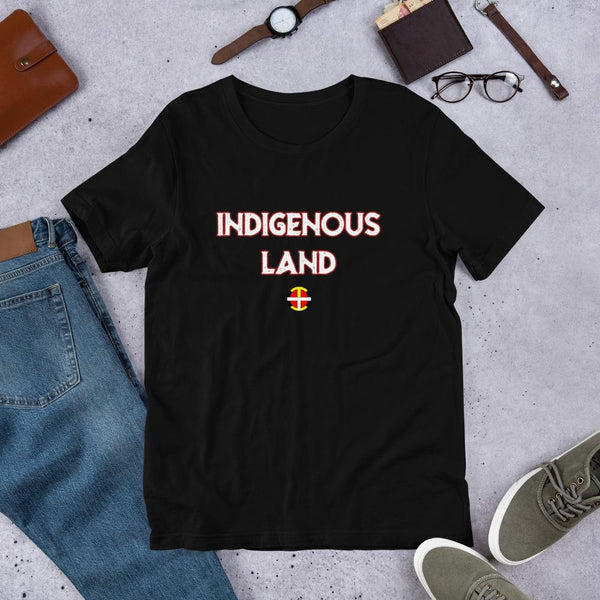 Indigenous Land Tee (W Print) T-Shirt america, black, canada, discount, Fashion, favorite, indian, indigenous, land, maga, native, native american, nativo, oit, oit warrior, oitclothing, our,