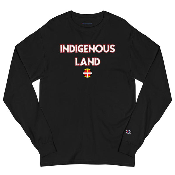 "Indigenous Land" Men's Champion Long Sleeve Tee Champion Tee accessories, american, champion, clothing, comfort, comfortable, cotton, fabric, Fall, Fashion, fit, indian, Indigenous, indigeno