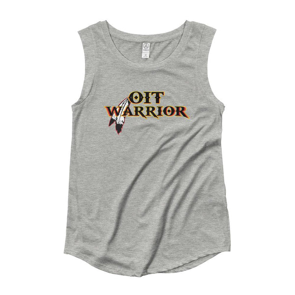 Ladies’ OIT Warrior Cap Sleeve Tee OIT Warrior womens Tee Aboriginal, accessories, america, american, American Indian, black, clothing, comfort, comfortable, comfy, cool, cotton, fabric, Fa