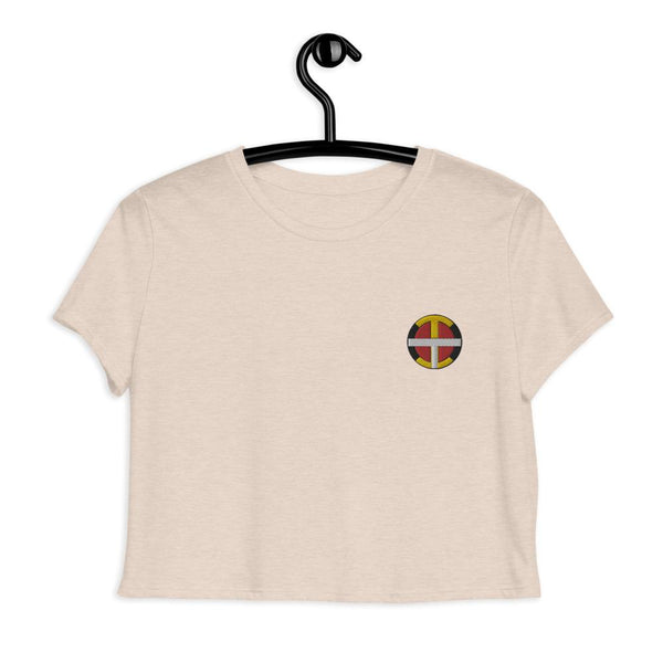 OIT Flowy Crop Tee Crop Top crop, embroidered, indigenous, native, oit, spring, summer, top, tribe - Our Indigenous Traditions Clothing Brand