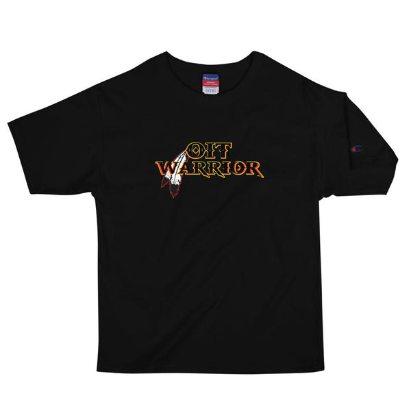 OIT Warrior Men's Champion Tee Tee Aboriginal, american, American Indian, black, champion, clothing line, comfortable, Cotton, fabric, Fall, Fashion, Fitness, gym, Indian, Indigenous, indigen