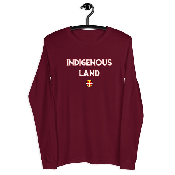 Womens Indigenous Land Long Sleeve Tee  american indian, first nation, indigenous, indigenous land, land, native brand, native pride, rez, tribal, unity - Our Indigenous Traditions Clothing B