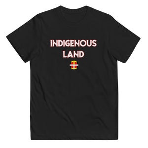 Youth Indigenous Land Tee (W Print)   - Our Indigenous Traditions Clothing Brand
